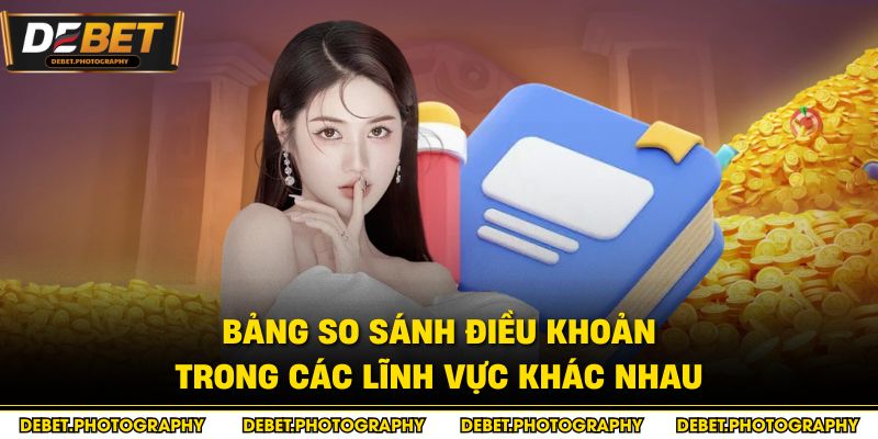 Bảng so sánh điều khoản trong các lĩnh vực khác nhau